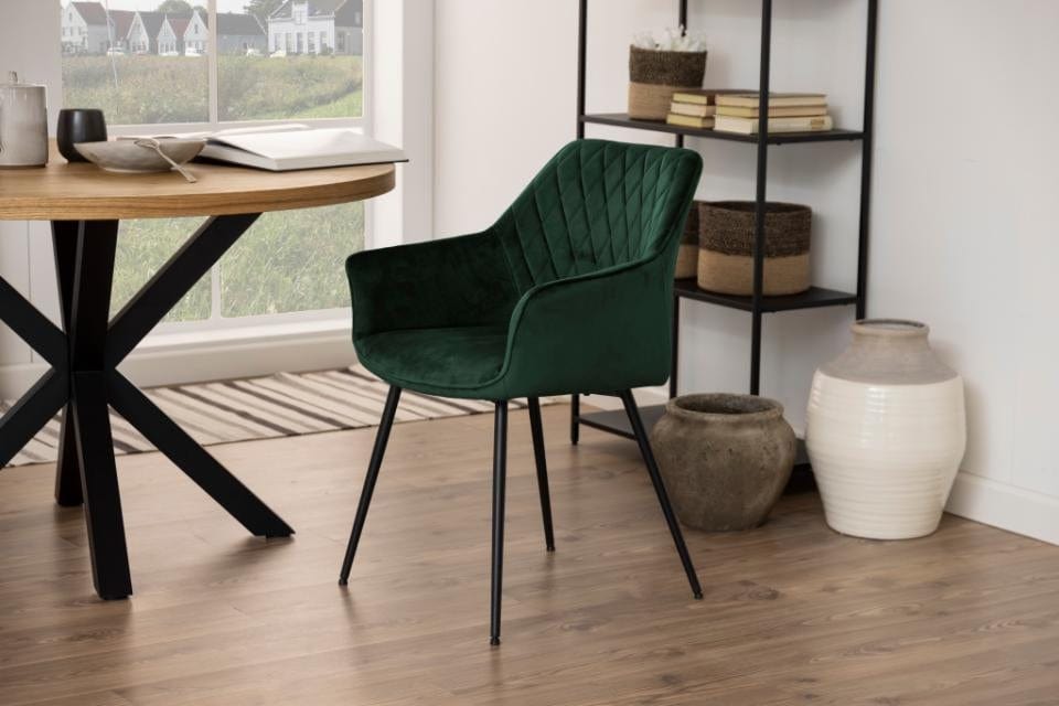 Set di 2 sedie da pranzo in velluto Felina Verde (2)