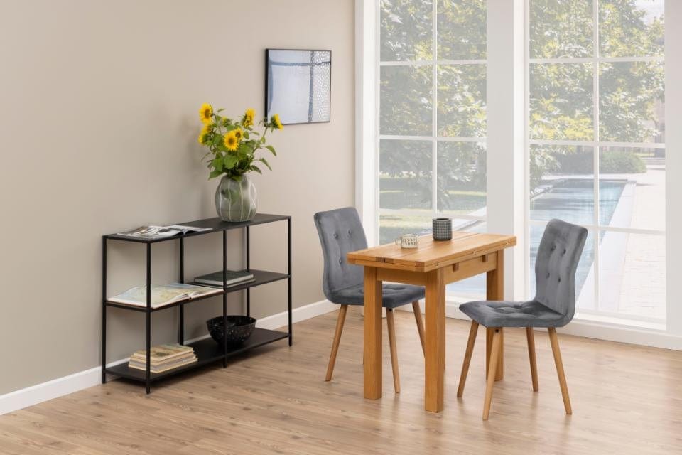 Set di 2 sedie da pranzo in velluto Frida Grigio (1)