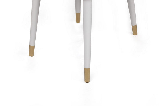 Set di 2 sedie da pranzo in velluto Hugo 407-V2 Crema (3)
