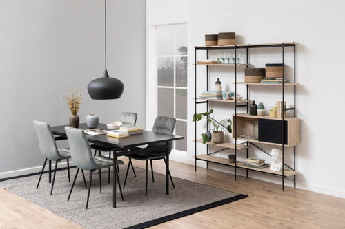 Set di 2 sedie da pranzo in velluto Lilian Grigio (1)