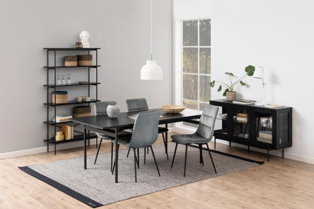 Set di 2 sedie da pranzo in velluto Lilian Grigio (4)