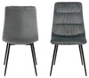 Set di 2 sedie da pranzo in velluto Lilian Grigio (5)