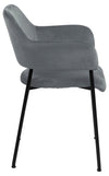 Set di 2 sedie da pranzo in velluto Limana Grigio (4)