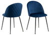 Set di 2 sedie da pranzo in velluto Louise Blu