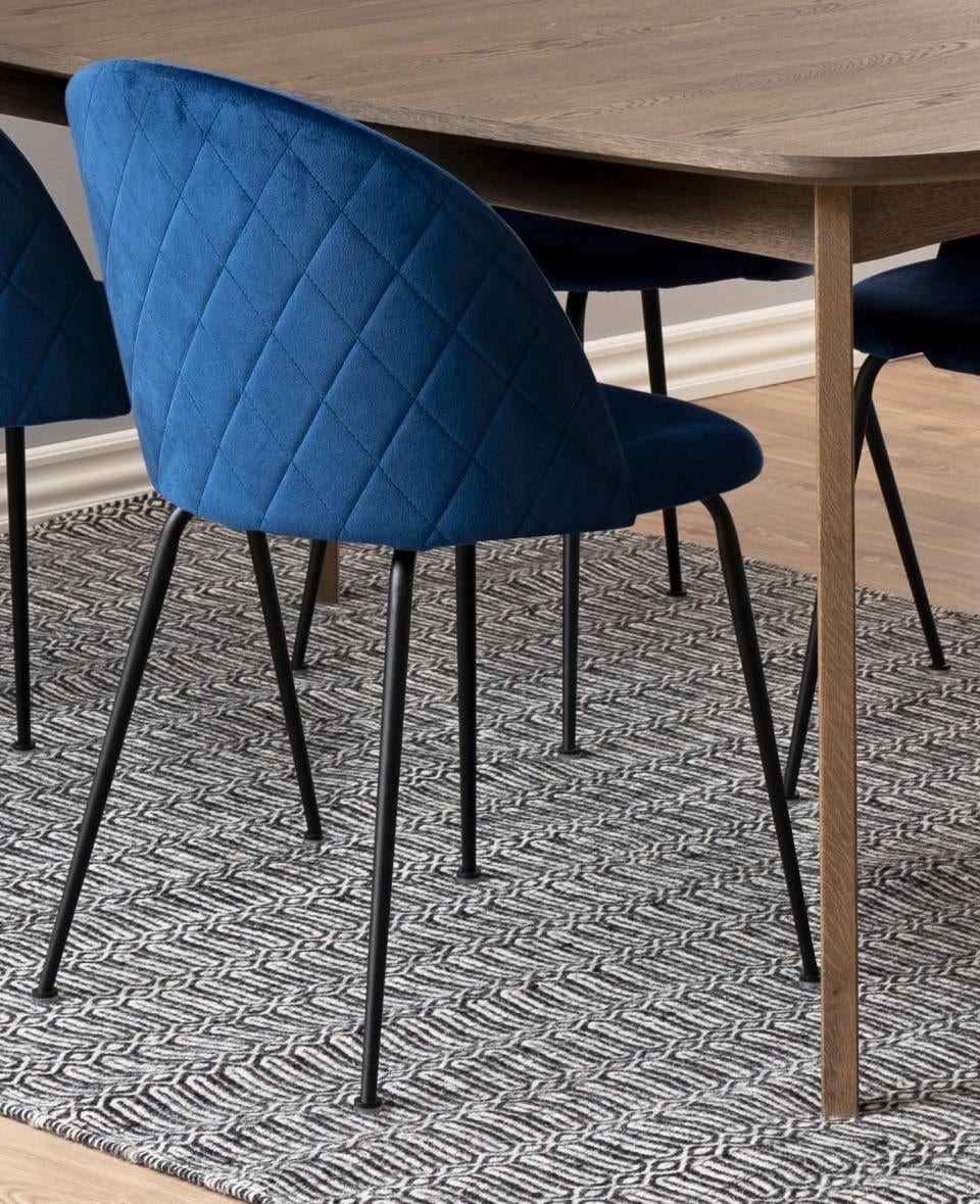 Set di 2 sedie da pranzo in velluto Louise Blu (2)