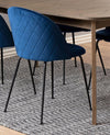 Set di 2 sedie da pranzo in velluto Louise Blu (2)