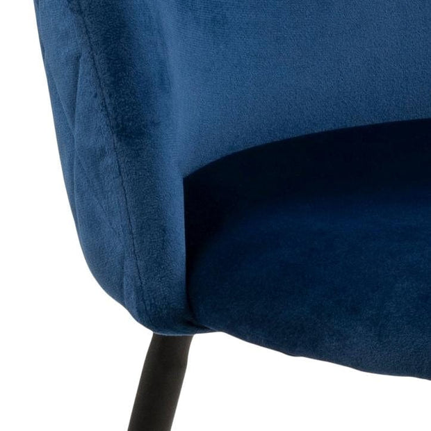 Set di 2 sedie da pranzo in velluto Louise Blu (5)