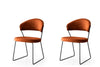 Set di 2 sedie da pranzo in velluto MN - 887 V2 Ruggine