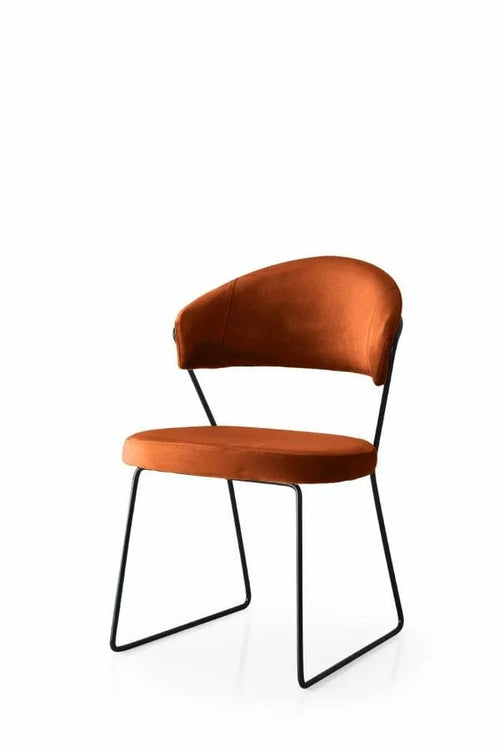 Set di 2 sedie da pranzo in velluto MN - 887 V2 Ruggine (1)