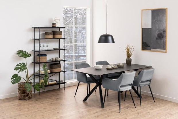 Set di 2 sedie da pranzo in velluto Ranja Grigio (2)