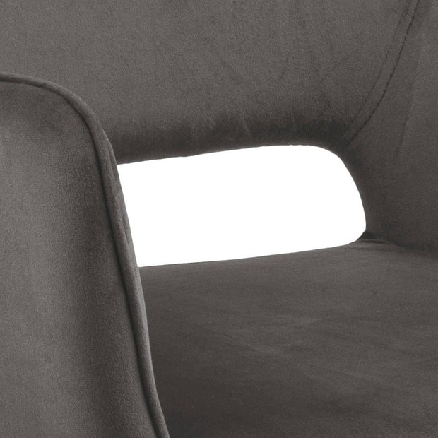 Set di 2 sedie da pranzo in velluto Ranja Grigio (5)