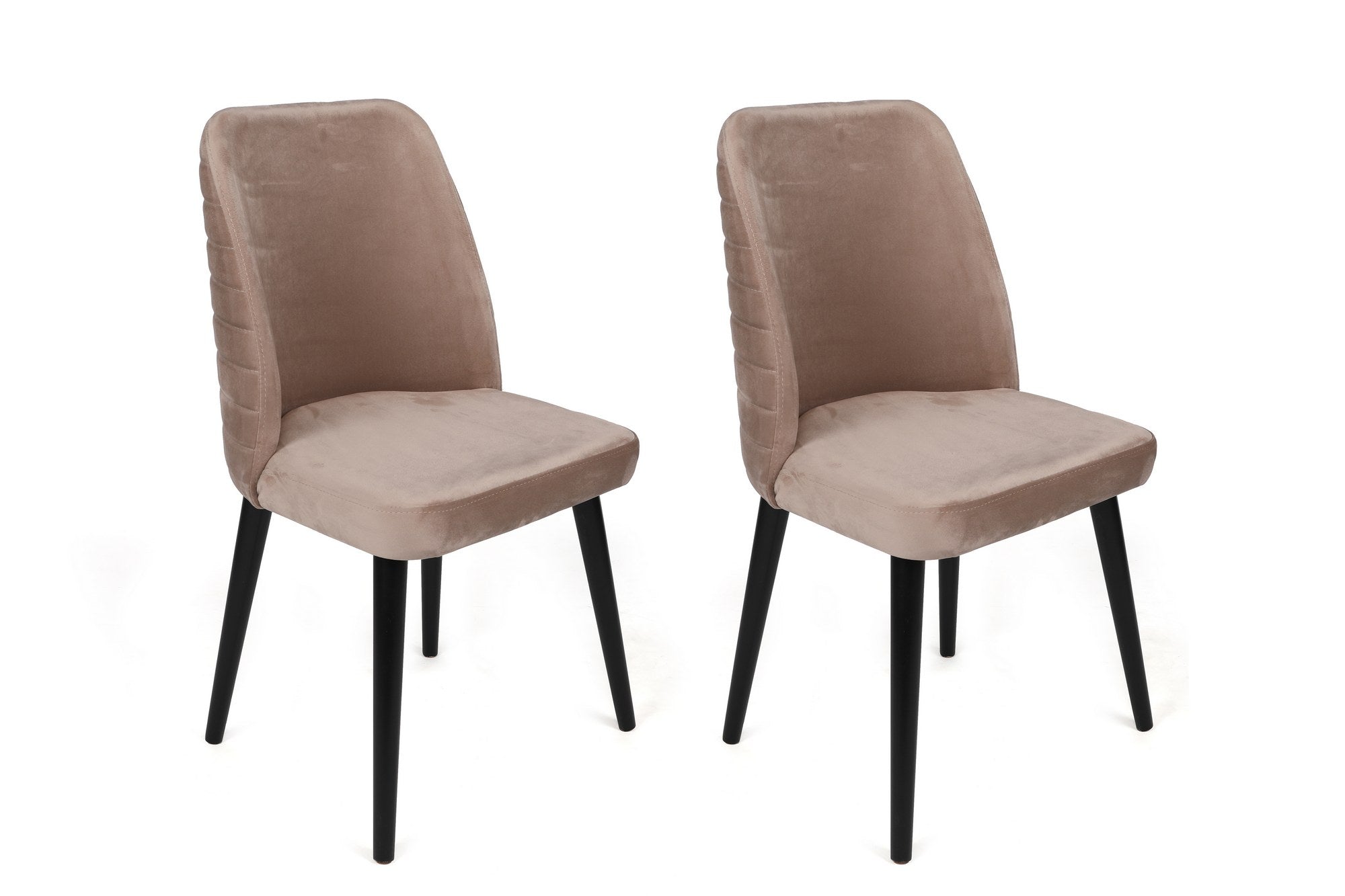 Set di 2 sedie da pranzo in velluto Tutku 304-V2 Beige
