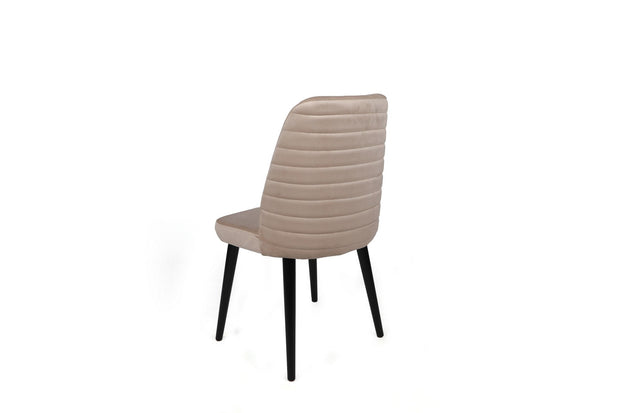 Set di 2 sedie da pranzo in velluto Tutku 306-V2 Crema (2)