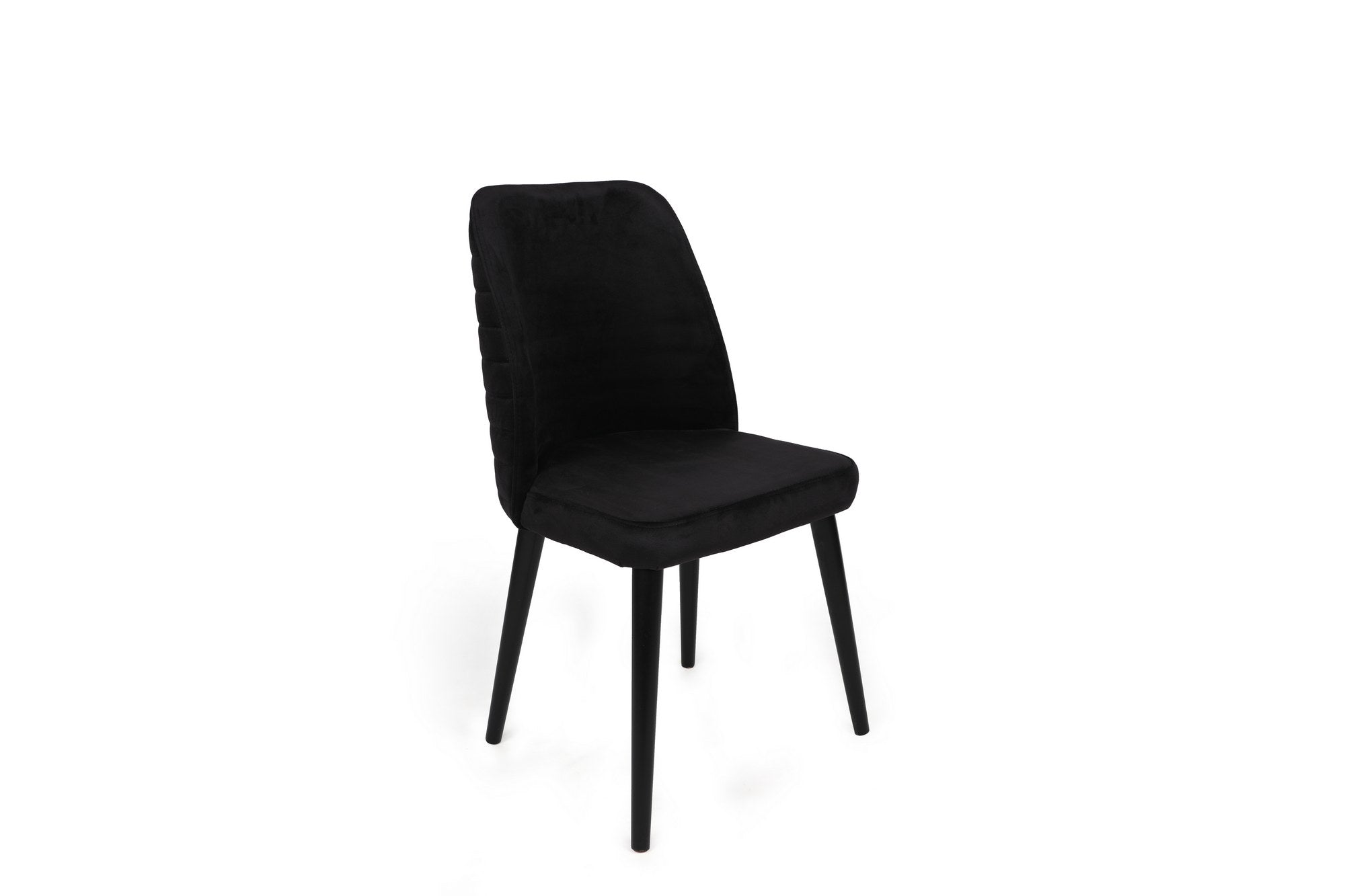 Set di 2 sedie da pranzo in velluto Tutku 311-V2 Nero (1)