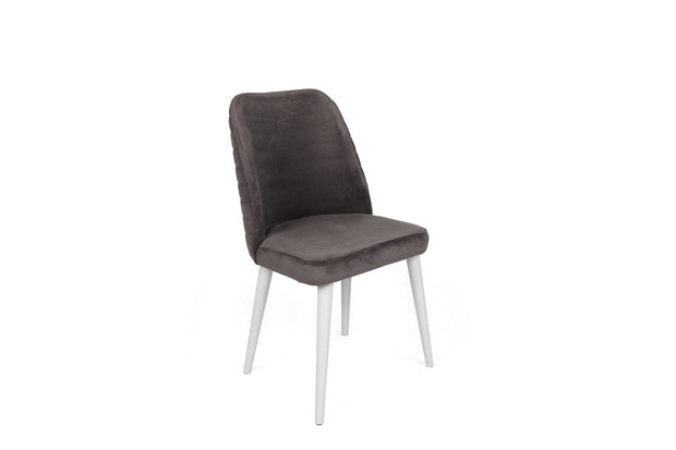 Set di 2 sedie da pranzo in velluto Tutku 321-V2 Antracite (1)