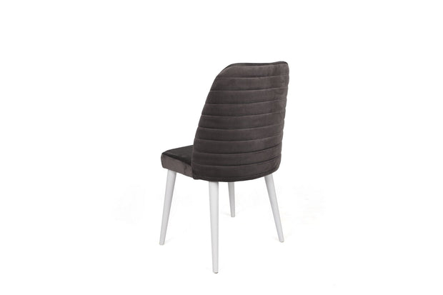 Set di 2 sedie da pranzo in velluto Tutku 321-V2 Antracite (2)