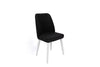 Set di 2 sedie da pranzo in velluto Tutku 331-V2 Nero (1)