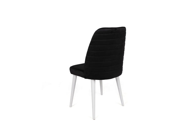 Set di 2 sedie da pranzo in velluto Tutku 331-V2 Nero (2)