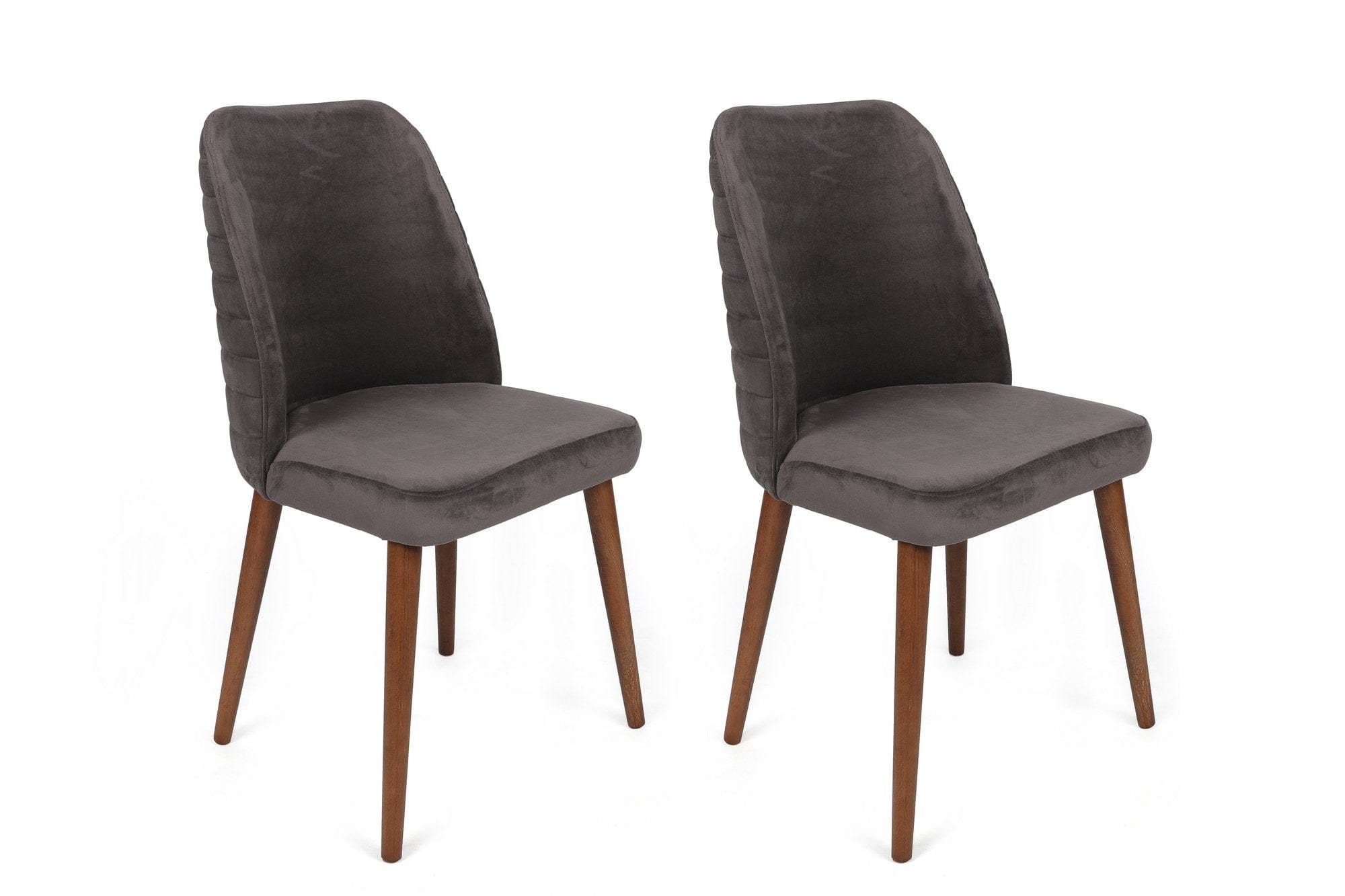 Set di 2 sedie da pranzo in velluto Tutku 341-V2 Antracite