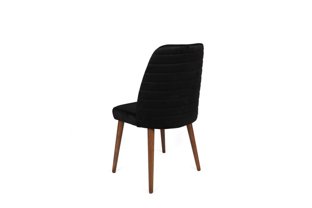 Set di 2 sedie da pranzo in velluto Tutku 351-V2 Nero (2)
