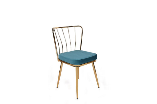 Set di 2 sedie da pranzo in velluto Yıldız-929 V2 Blu (1)
