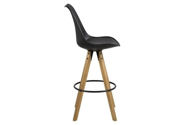 Set di 2 sgabelli da bar in ecopelle Dima Nero (2)