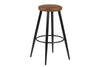 Set di 2 sgabelli da bar in ecopelle Hector Marrone