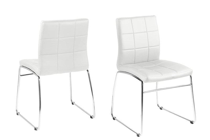Set di 2 sgabelli da bar in ecopelle Hot Bianco