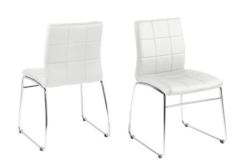 Set di 2 sgabelli da bar in ecopelle Hot Bianco