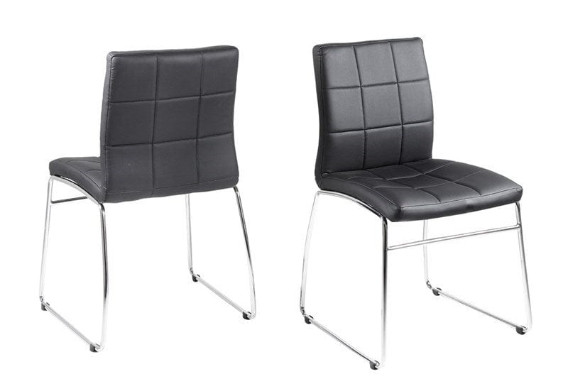 Set di 2 sgabelli da bar in ecopelle Hot Nero