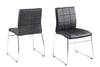 Set di 2 sgabelli da bar in ecopelle Hot Nero