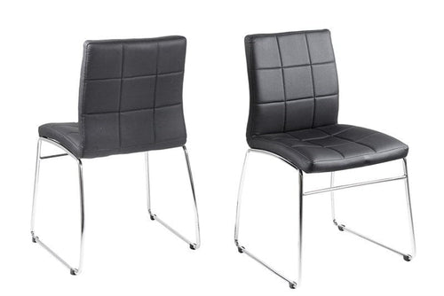 Set di 2 sgabelli da bar in ecopelle Hot Nero