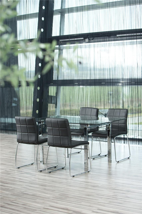 Set di 2 sgabelli da bar in ecopelle Hot Nero (1)