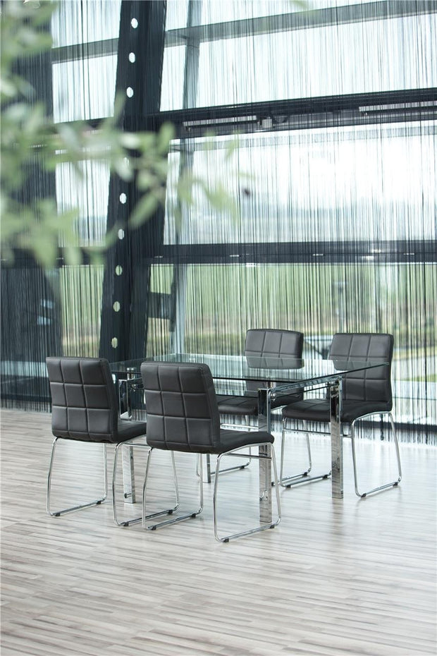 Set di 2 sgabelli da bar in ecopelle Hot Nero (1)