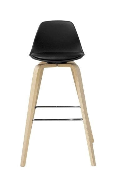 Set di 2 sgabelli da bar in ecopelle Zaki Nero