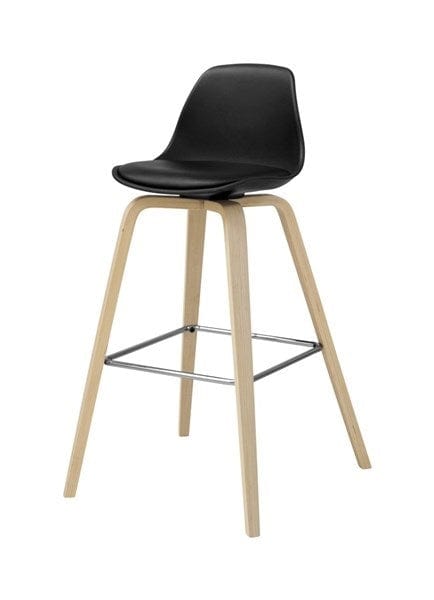 Set di 2 sgabelli da bar in ecopelle Zaki Nero (1)