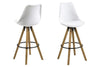 Set di 2 sgabelli da bar in plastica Dima Bianco