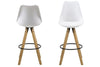 Set di 2 sgabelli da bar in plastica Dima Bianco (1)