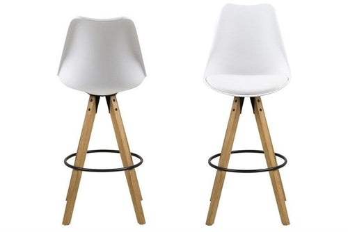 Set di 2 sgabelli da bar in plastica Dima Bianco (1)