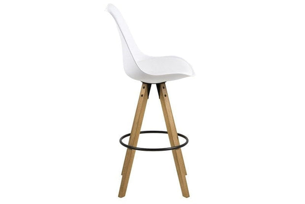 Set di 2 sgabelli da bar in plastica Dima Bianco (2)