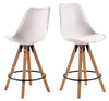 Set di 2 sgabelli da bar in plastica Dima Bianco