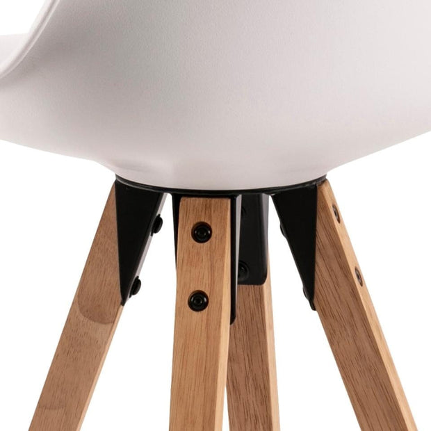 Set di 2 sgabelli da bar in plastica Dima Bianco (3)
