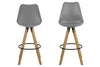 Set di 2 sgabelli da bar in plastica Dima Grigio