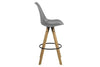 Set di 2 sgabelli da bar in plastica Dima Grigio (1)
