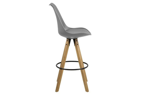 Set di 2 sgabelli da bar in plastica Dima Grigio (1)
