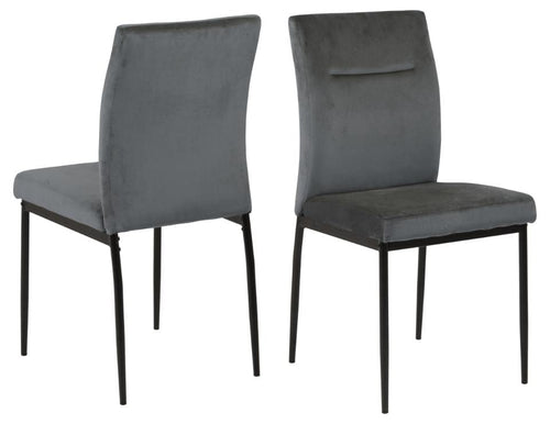 Set di 2 sgabelli da bar in tessuto Demi Grigio