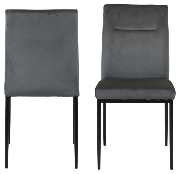 Set di 2 sgabelli da bar in tessuto Demi Grigio (3)
