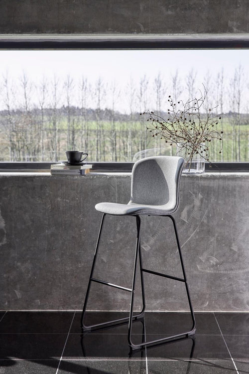 Set di 2 sgabelli da bar in tessuto Story Grigio (1)
