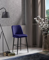 Set di 2 sgabelli da bar in velluto Vento Violetto