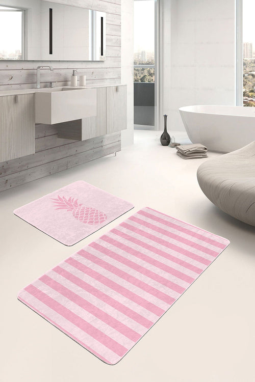 Set di 2 Tappetini da bagno antiscivolo Ali BPS150 Rectangle Multicolore, 100 x 60 cm / 60 x 50 cm (1)